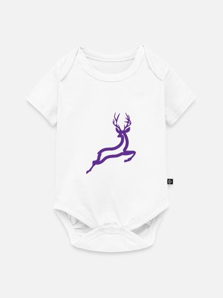 Hirsch - Baby Premium Kurzarmbody - Weiß