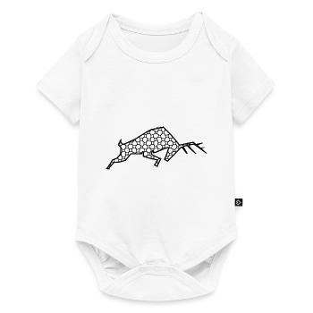 Hirsch - Baby Premium Kurzarmbody - Weiß - Vorne