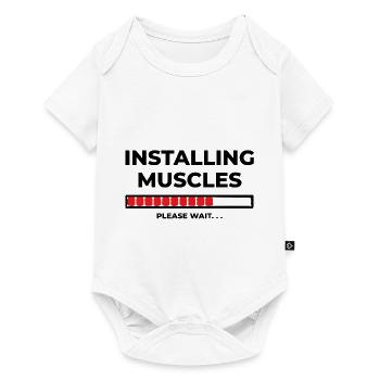 Lustiges T Shirt mit Spruch - Baby Premium Kurzarmbody - Weiß - Vorne