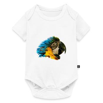 Papageienkopf - Baby Premium Kurzarmbody - Weiß - Vorne