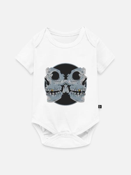 Totenkopf - Baby Premium Kurzarmbody - Weiß