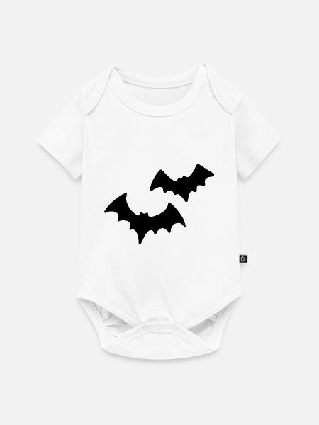 Halloween Fledermäuse - Baby Premium Kurzarmbody - Weiß