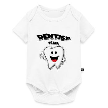 dentist team tooth teeth Assistant dental nurse - Baby Premium short-sleeve bodysuit - white - Front