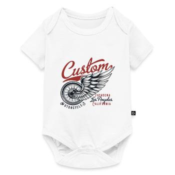 Moto Chopper Biker, Los Angeles Californie - Body à manches courtes Premium Bébé - blanc - Devant