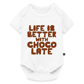 Christmas Chocolate - Funny Sayings - Baby Premium short-sleeve bodysuit - white - Front