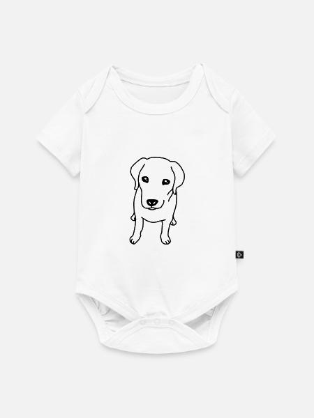 Labrador - Baby Premium Kurzarmbody - Weiß