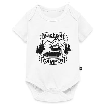 Dachzelt Camper Auto Geschenk Camping Natur - Baby Premium Kurzarmbody - Weiß - Vorne