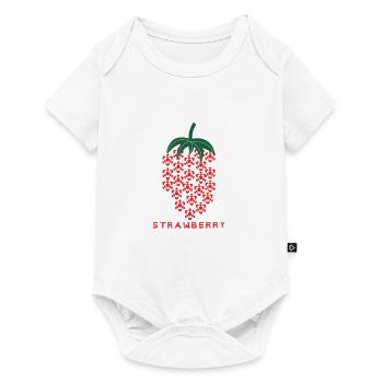 Strawberry, Erdebeere, Abstrait - Body à manches courtes Premium Bébé - blanc - Devant