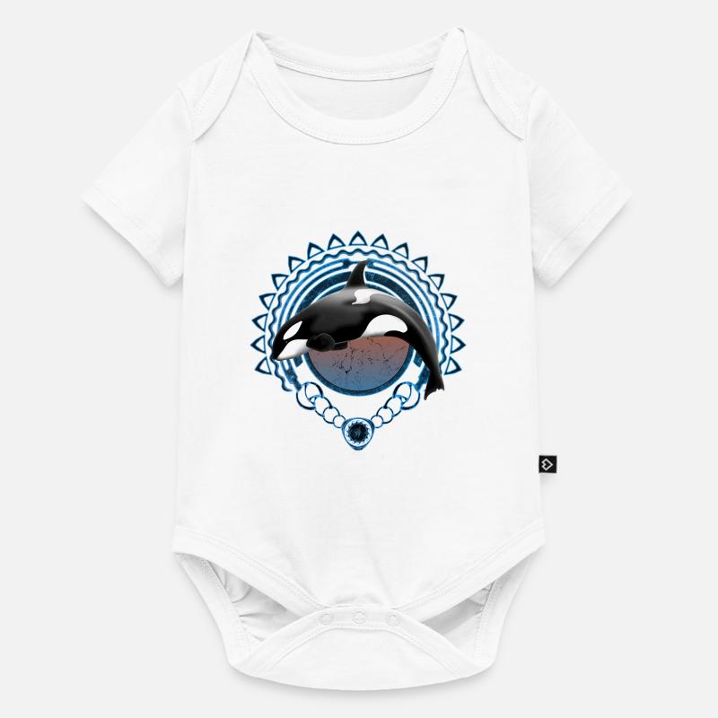 Orca Killerwal - Baby Premium Kurzarmbody - Weiß