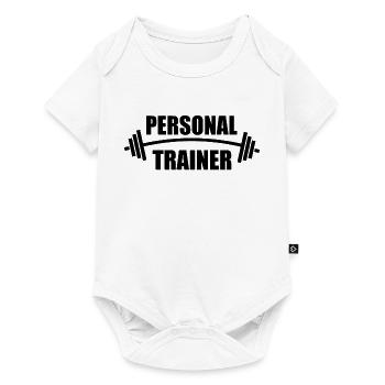 Personal trainer workout and fitness design - Baby Premium short-sleeve bodysuit - white - Front