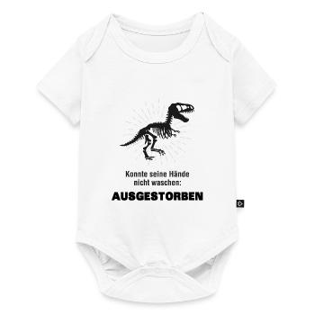 Corona Virus Grippe lustige Sprüche Geschenk Dino - Baby Premium Kurzarmbody - Weiß - Vorne