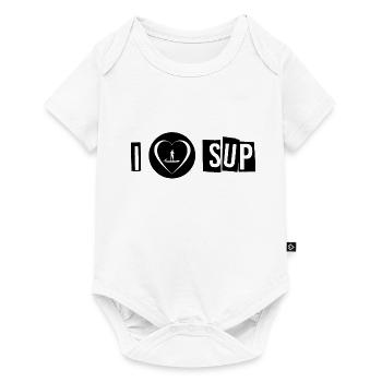 Stand up paddle | J'adore le SUP - Body à manches courtes Premium Bébé - blanc - Devant