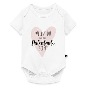 Willst du meine Patentante sein? - Baby Premium Kurzarmbody - Weiß - Vorne