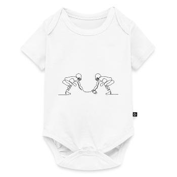 One Line American Football - Baby Premium short-sleeve bodysuit - white - Front