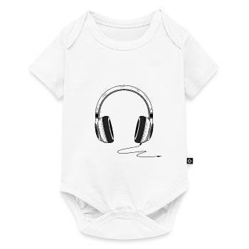 Music Headphones drown écouteurs de musique peints - Body à manches courtes Premium Bébé - blanc - Devant