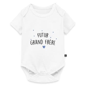 futur grand frère - Body à manches courtes Premium Bébé - blanc - Devant