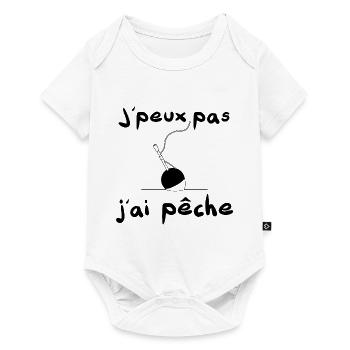 J'peux pas j'ai pêche excuse allé pêcher - Body à manches courtes Premium Bébé - blanc - Devant