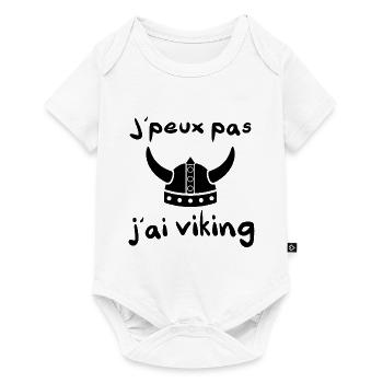 J'peux pas j'ai viking excuse pour voir une serie - Body à manches courtes Premium Bébé - blanc - Devant