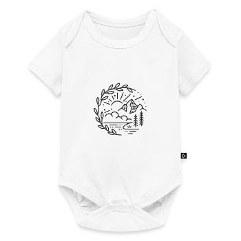 Mountain, hiking, mountaineering, hiking, mountain - Baby Premium short-sleeve bodysuit - white - Front