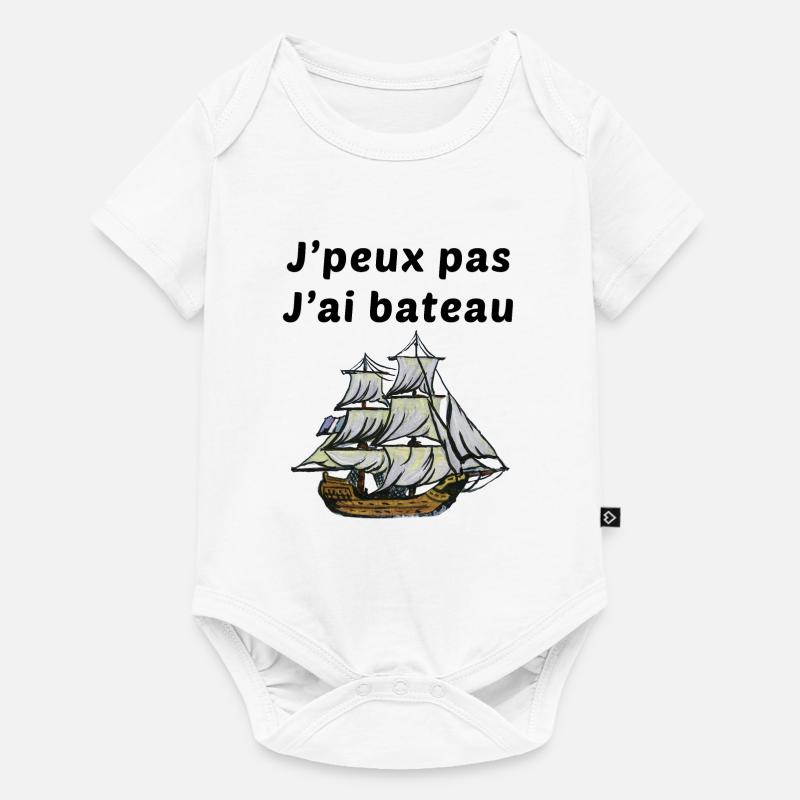 j'peux pas j'ai bateau - Body à manches courtes Premium Bébé - blanc