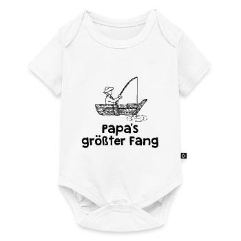 Papa s größter Fang - Baby Premium Kurzarmbody - Weiß - Vorne