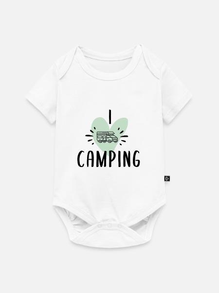 I love Camping - Baby Premium Kurzarmbody - Weiß