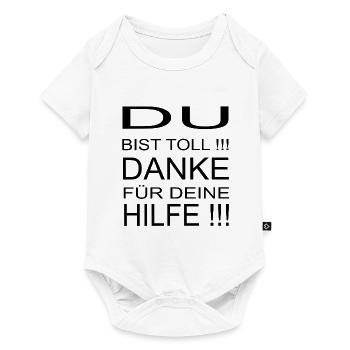 Danke für deine Hilfe Corona Mundschutz Abstand - Baby Premium Kurzarmbody - Weiß - Vorne