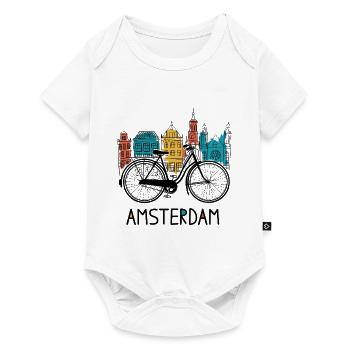 Amsterdam Adam Cyclisme - Body à manches courtes Premium Bébé - blanc - Devant