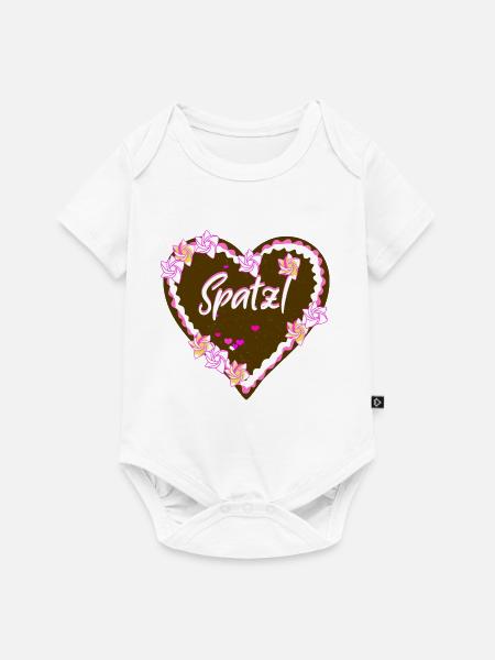 Spatzl - Baby Premium Kurzarmbody - Weiß