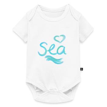 mer - Body à manches courtes Premium Bébé - blanc - Devant
