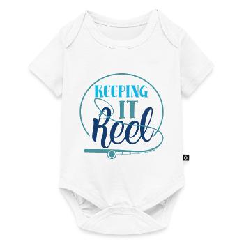 Keeping It Reel Funny Fishing Slogan - Baby Premium short-sleeve bodysuit - white - Front