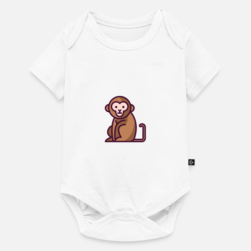 Affe - Baby Premium Kurzarmbody - Weiß