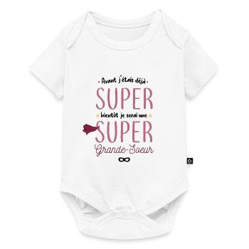Super grande soeur - Body à manches courtes Premium Bébé - blanc - Devant
