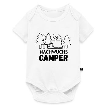 NACHWUCHS CAMPER ZELTEN ZELT - Baby Premium Kurzarmbody - Weiß - Vorne