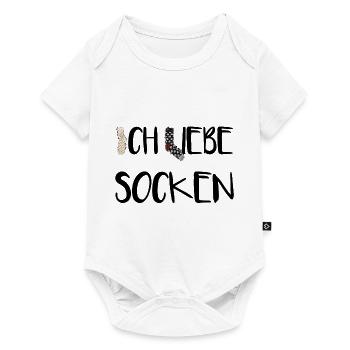 Ich liebe Socken! - Baby Premium Kurzarmbody - Weiß - Vorne