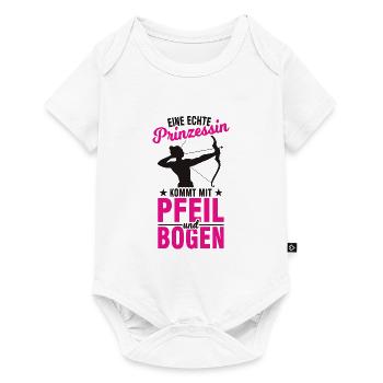 Pfeil und Bogen Dame Bogenschießen Prinzessin - Baby Premium Kurzarmbody - Weiß - Vorne