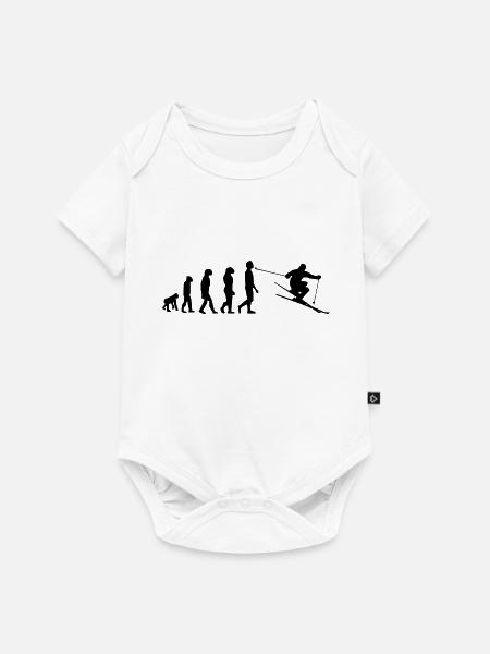 SKI EVOLUTION - Baby Premium Kurzarmbody - Weiß