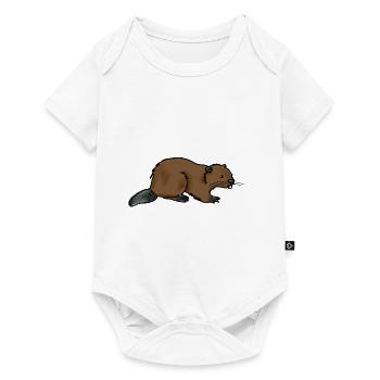 beaver - Baby Premium short-sleeve bodysuit - white - Front