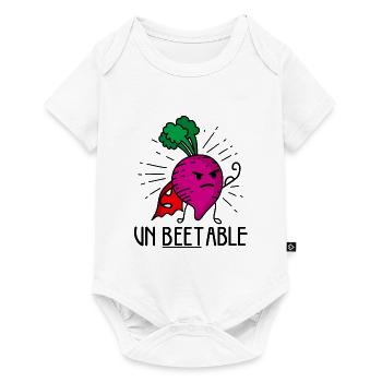 Unbeetable funny turnips radish - Baby Premium short-sleeve bodysuit - white - Front