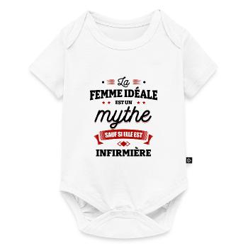 FEMME IDÉALE INFIRMIÈRE - Body à manches courtes Premium Bébé - blanc - Devant