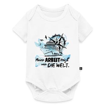 Meine Arbeit zeigt mir die Welt - Baby Premium Kurzarmbody - Weiß - Vorne