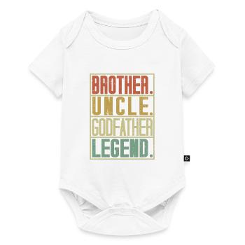 Dad Dad Dad Dad Uncle Brother Legend - Baby Premium short-sleeve bodysuit - white - Front