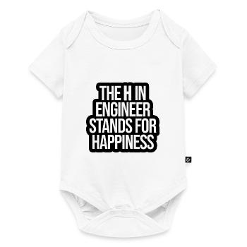 The H in Engineer stands for Happiness - Baby Premium short-sleeve bodysuit - white - Front