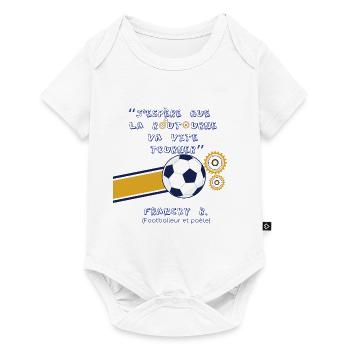 Franck Ribery, citation sur la roue - Body à manches courtes Premium Bébé - blanc - Devant
