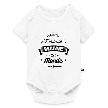 CERTIFIÉE MEILLEURE MAMIE DU MONDE - Body à manches courtes Premium Bébé - blanc - Devant