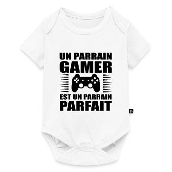 PARRAIN GAMER - Body à manches courtes Premium Bébé - blanc - Devant