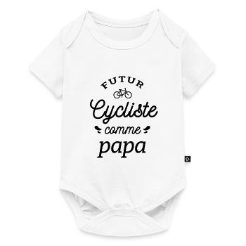FUTUR CYCLISTE COMME PAPA - Body à manches courtes Premium Bébé - blanc - Devant