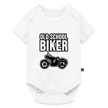 Old School Biker ! - Body à manches courtes Premium Bébé - blanc - Devant