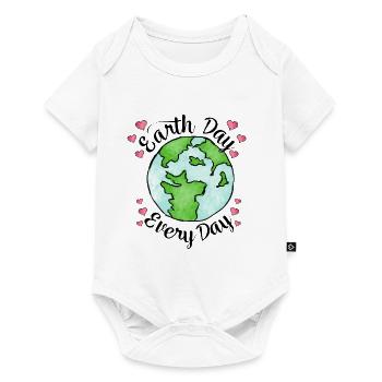 Journée de la Terre chaque jour réchauffement climatique - Body à manches courtes Premium Bébé - blanc - Devant
