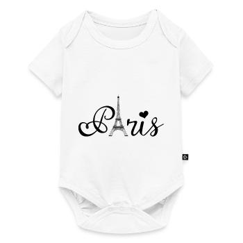 Paris Love Eiffel Tower France - Baby Premium short-sleeve bodysuit - white - Front